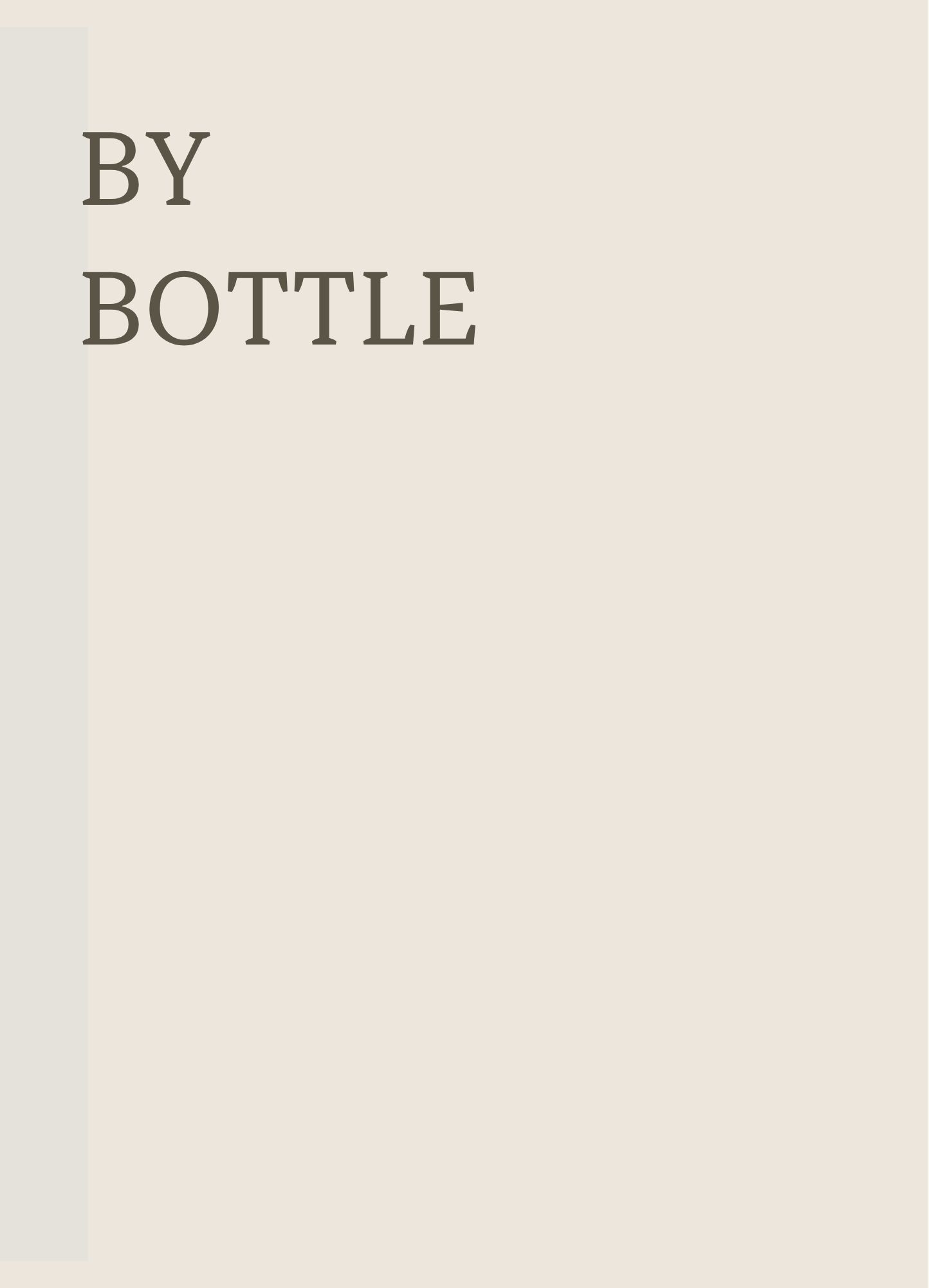 Menu - Upstairs Tasting Room